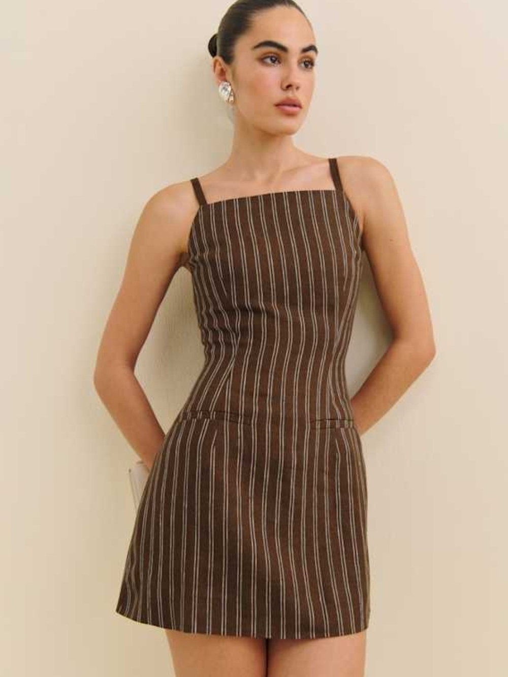 The Reformation Phillipa Linen Mini Dress